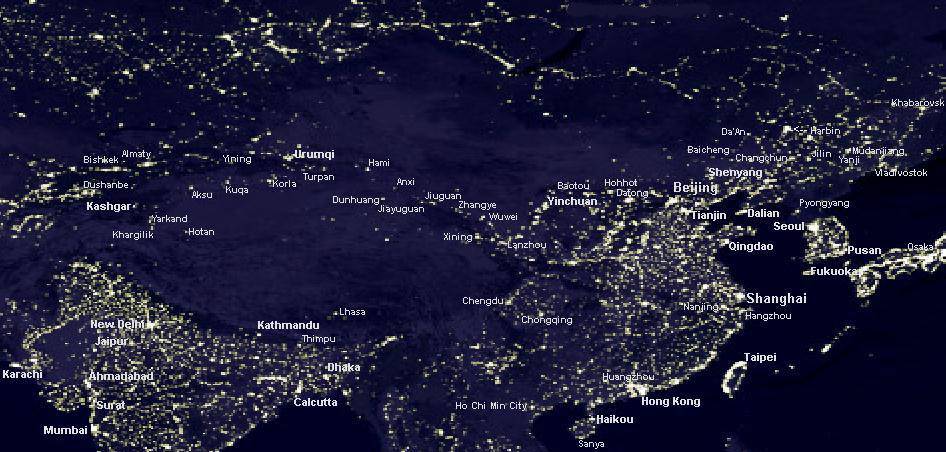 China_satellite_night_map-small Map of china provinces