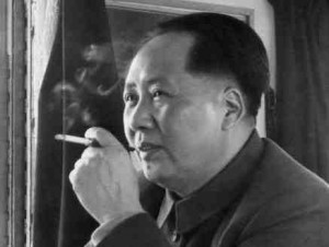 Chinese man smoking a cigarette 