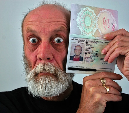 funny foreigner man in china passport